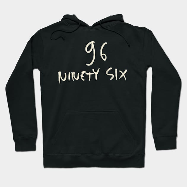 Hand Drawn Letter Number 96 Ninety Six Hoodie by Saestu Mbathi